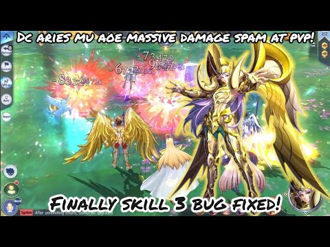 Saint Seiya: Awakening (KOTZ) - DC Aries Mu Massive AOE True Damage Combo at PvP! FINALLY Bug Fixed!