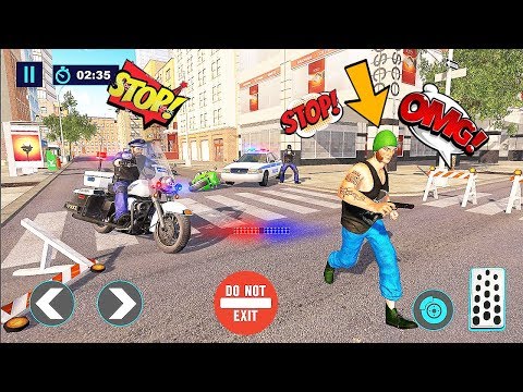 US Police Bike 2019 - Gangster Thief Chase Games Chapter 2 - Android Gameplay Video #3