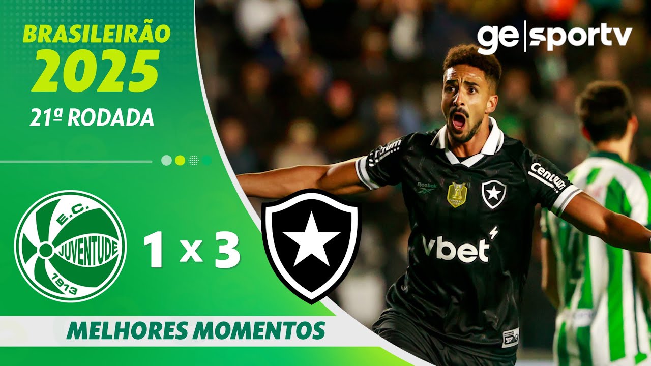 VÍDEO | Gols e melhores momentos da vitória do Botafogo sobre o Juventude no Alfredo Jaconi