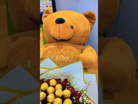 4.5 feet teddy bear with name print | chocolate bouquet (rose) | #shorts #ytshorts #magharagiftshop