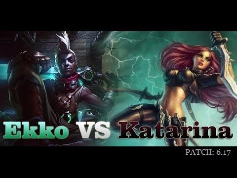 League of Legends:[s6] Ekko Mid Vs Katarina Normal Patch 6.17