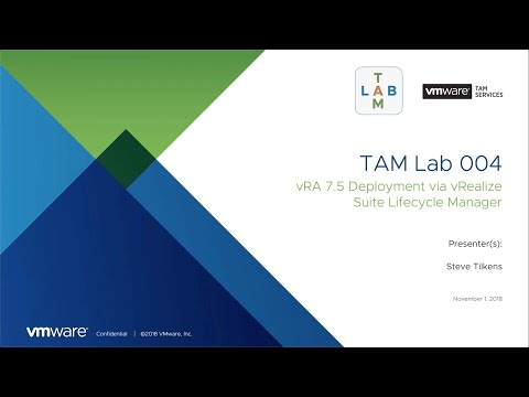 TAM Lab 004 - vRA 7.5 Deployment via Lifecycle Manager