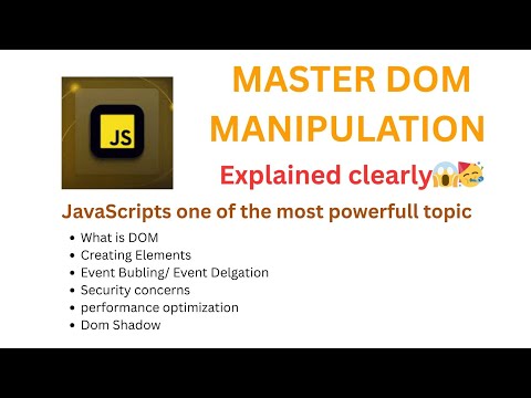 Dom Manipulation In Javascript Event Delegationdom Shadow Explained Javascript Interviewcoding