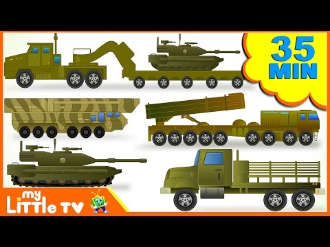 Learn Army Trucks | Tanks | Submarine | Transport Vehicles for Children | Kids Videos