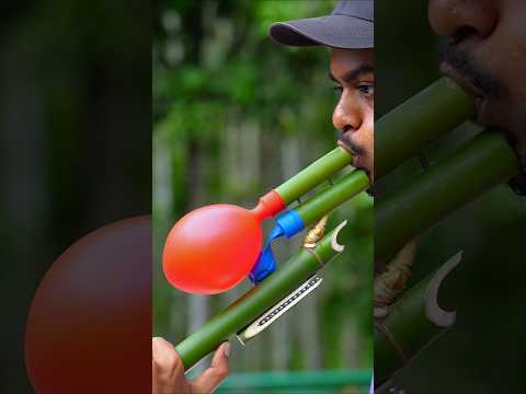 DIY Bamboo Creations with Two clour Balloone Slingshots #Bamboo #Slingshots #Diy #Bambooart