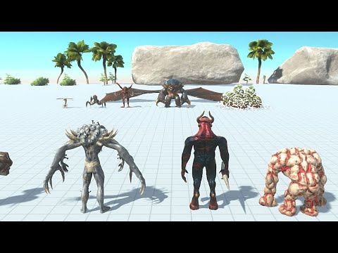 ALIEN EXOTICA WITH DRAGON VS INFERNALS - Animal Revolt Battle Simulator