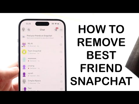 Как удалить лучших друзей в Snapchat! (2024)