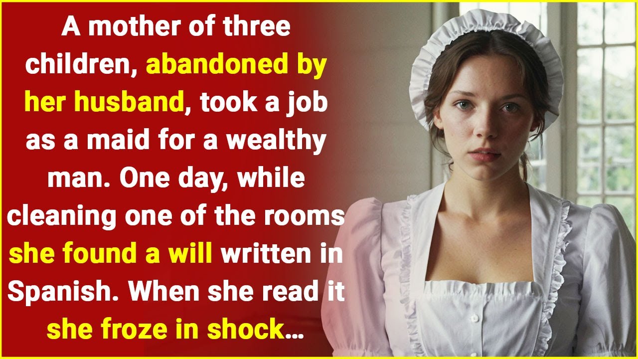 A mother of three, abandoned by her husband, took a job as a maid...One day she found a will left by