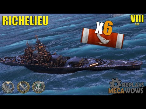 Richelieu 6 Kills & 196k Damage | World of Warships Gameplay