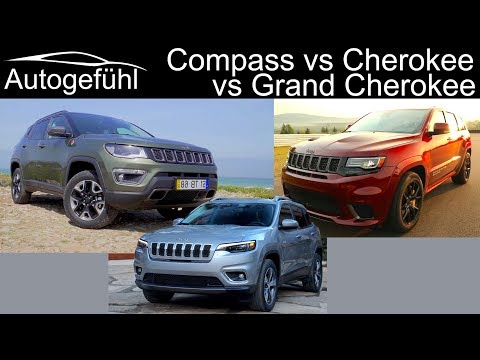 Overview: Jeep Compass vs Cherokee vs Grand Cherokee comparison Jeep SUVs - Autogefühl