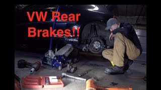 VW Rabbit Rear Brakes!
