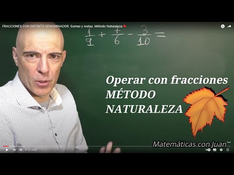 FRACCIONES CON DISTINTO DENOMINADOR. Sumas y restas. Método Naturaleza🍁