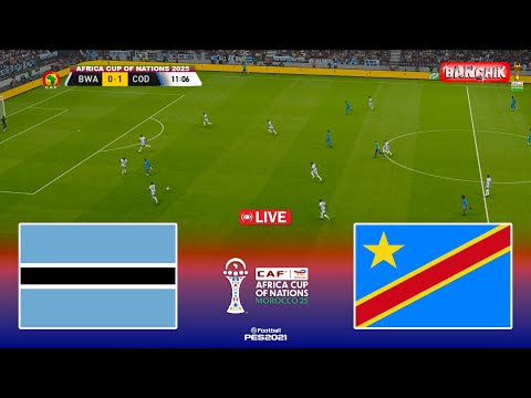 🔴BOTSWANA vs CONGO DR - AFRICA Cup of Nations 2025 | Pes 21 Simulation Gameplay