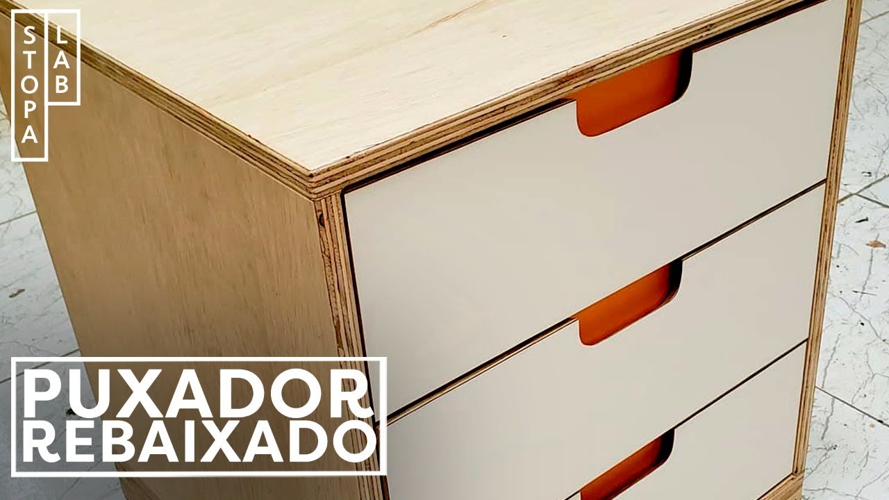 PUXADOR CAVA COM REVESTIMENTO EM LAMINADO DECORATIVO - STOPA LAB MARCENARIA #193