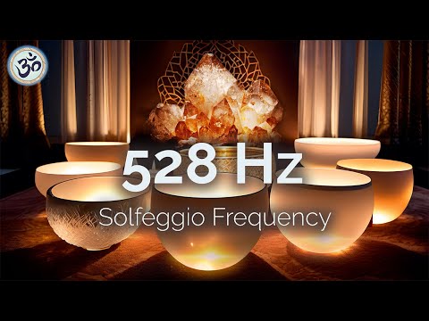 Cuencos de Cristal de 528 Hz, Tono Milagroso, Transformación Positiva, Baño de Sonido