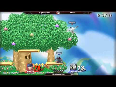 Smash 4 Versus Weekly 8/13/15 - Winners Semis - NickRiddle (Marth/Falco) vs Seibrik (MK)