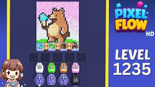 Pixel Flow Level 1235 Solution Walkthrough