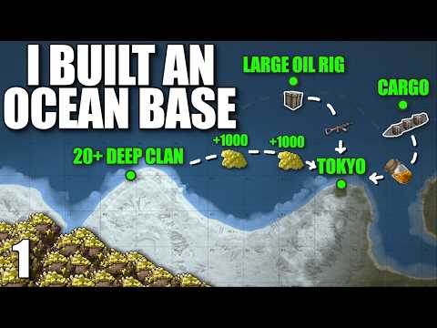I built a Solo Ocean Base next to Large Oil Rig on Wipe Day in Rust...