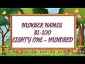 Number Names 81 To 100 NUMBER NAMES 81 To 100 With Spelling Write Number Names 81 To 100 In Words