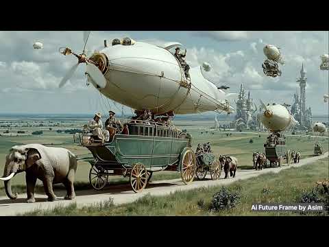 Steampunk Futurism powered by AI 