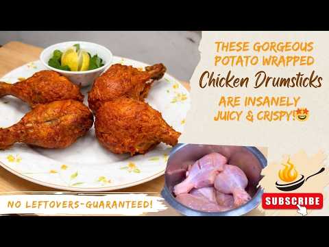 These Drumsticks Are Wrapped In Potato🍗🥔Ramzan Special Fried Chicken| Crispy Potato Coated Chicken