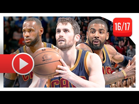 LeBron James, Kyrie Irving & Kevin Love Full Highlights vs Thunder (2017.02.09) - 61 Pts Total