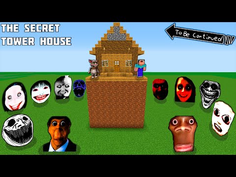 SURVIVAL SECRET TOWER HOUSE WITH 100 NEXTBOTS in Minecraft - Gameplay - Coffin Meme NEXTBOT