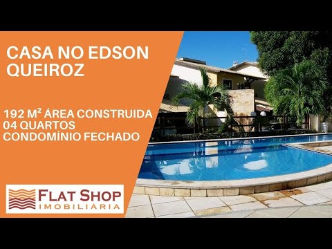 Casa com 4 dormitórios à venda, de 192 m² de área construída no Bairro Edson Queiroz - Fortaleza/CE