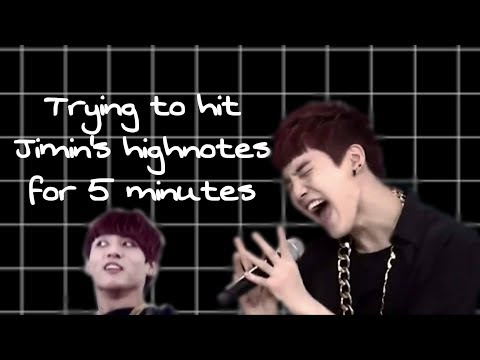 Trying to hit Jimin's highnotes for 5 minutes