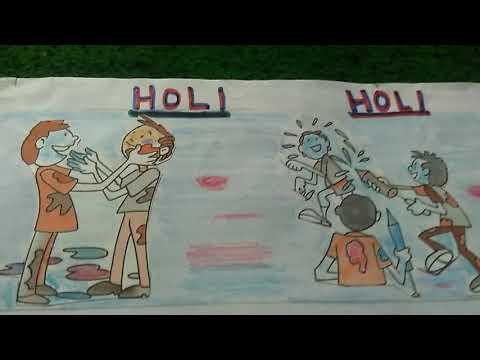 Write some lines on the festival of "HOLI". Video