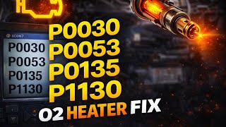 How To Diagnose P0030 P0053 P0135 P1130 | O2 Sensor Heater Circuit Testing