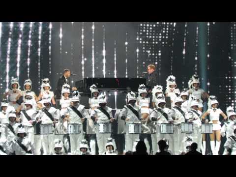 X Factor Live Final - Elton & Gary sing 'Face to Face'