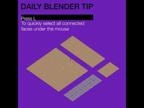 Daily Blender Tip #1 - Select Connected Faces