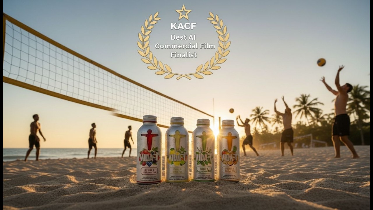 VIDA-T sparkling tea commercial — still frame