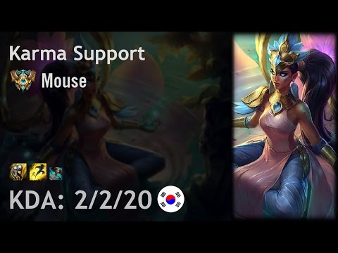 Karma Support vs Rakan - Mouse - KR Challenger Patch 7.8
