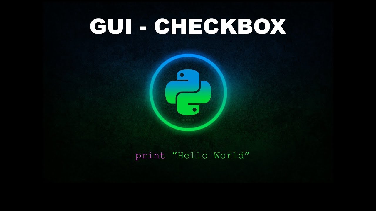 Checkbutton - Python Programming