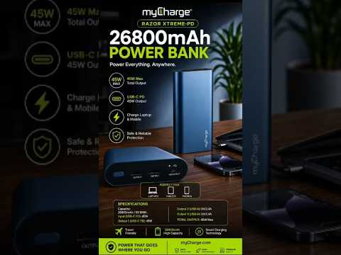 MyCharge 26800mAh 45W PD Fast Charging Power Bank for Laptop & Mobile