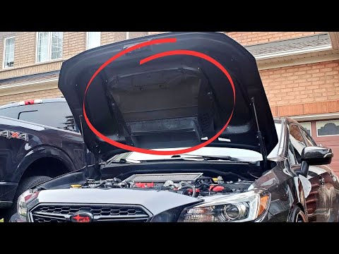 Install STi OEM Hood Scoop Duct on a Carbon Fiber Hood