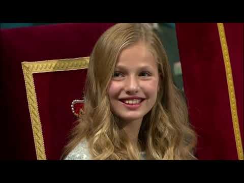 Princess Leonor, delivers her first speech