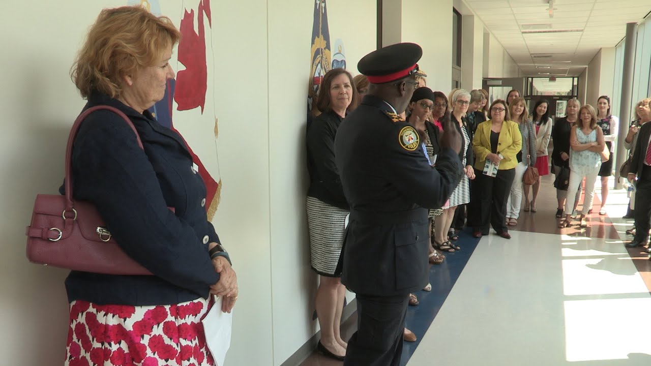 Shades Of Blue Mural unveiled Toronto Police College