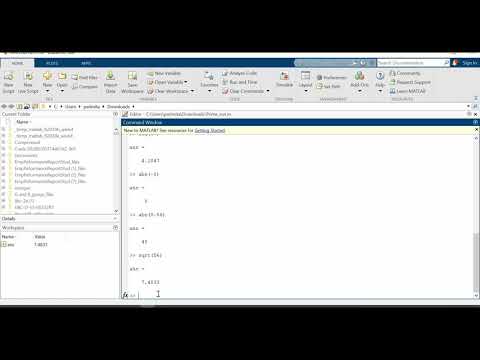 Matlab Basics Tutorial 1 Coding In Command Window