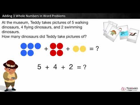Adding 3 Whole Numbers in Word Problems: 1.OA.2
