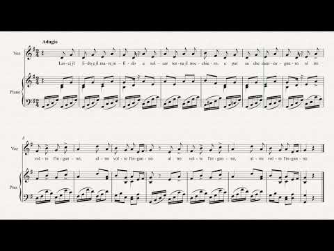 Vaccai lesson 2, Lascia il lido for Soprano and Tenor in G