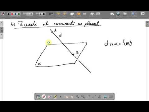 Pozitia unei drepte fata de un plan clasa a VIII a ( www.supermeditatii.ro)