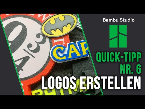 🎨 Gratis und Einfach: Vektorisierte Logos für den "Bambu Studio" Slicer erstellen! | Quick Tipp #6
