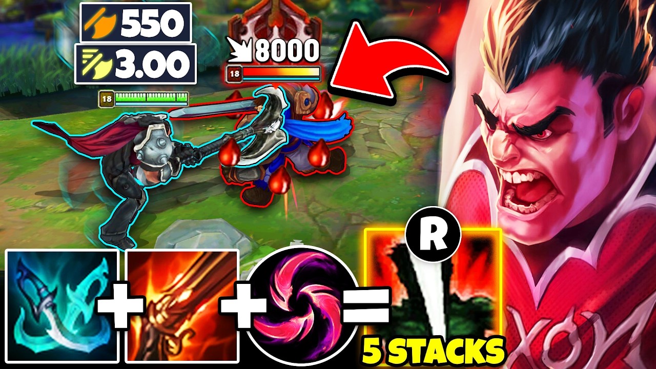 DARIUS BUT I GET AN INSTANT 5 STACK DUNK AND 1-SHOT YOU! (520 AD, 3.00 ATTACK SPEED)