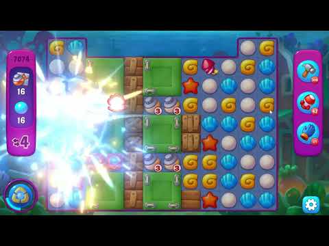 Fishdom 7074 Super Hard Level - 14 moves - NO BooSTERS