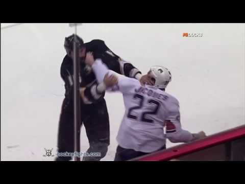 Jean-Francois Jacques vs George Parros Feb 10, 2010