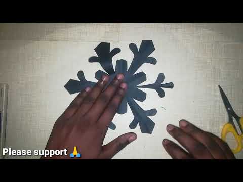 How to make paper snowflake cutting #2 craft ideas #wallhangers #craftideas #paper #craft #shorts
