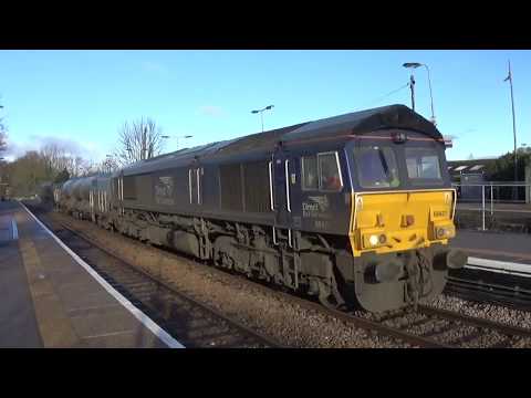 DRS 66421 + 66424 RHTT pass North Walsham Station